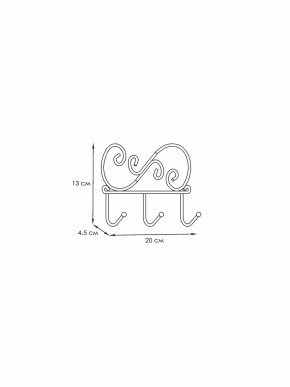 ВН 275 Ч Вешалка настенная "Кружева 3" Черный в Режи - rezh.ok-mebel.com | фото 2