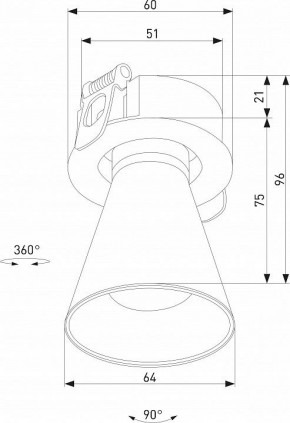 Встраиваемый светильник Elektrostandard Bell 25097/LED 8W 3000K белый в Режи - rezh.ok-mebel.com | фото 5