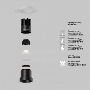 Встраиваемый светильник Maytoni Dip DL120-10W-2.7K-TRS-B в Режи - rezh.ok-mebel.com | фото 3