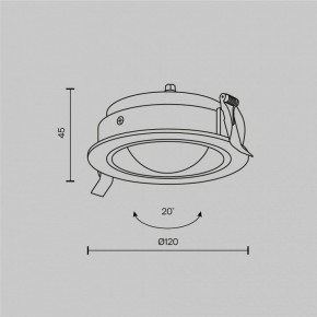 Встраиваемый светильник Maytoni Lens DL105-12W3K-W в Режи - rezh.ok-mebel.com | фото 6