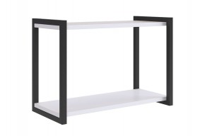 ЮНИОР Полка (белое дерево/черный муар) в Режи - rezh.ok-mebel.com | фото