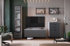 ЗЕФИР Гостиная К2 (белое дерево/черный муар) в Режи - rezh.ok-mebel.com | фото