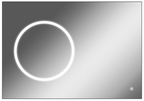 Зеркало Eclipse 100 black с подсветкой Sansa (SE1032Z) в Режи - rezh.ok-mebel.com | фото 1