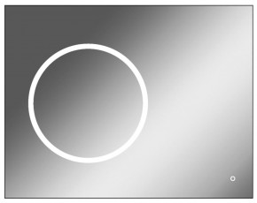 Зеркало Eclipse 90 black с подсветкой Sansa (SE1031Z) в Режи - rezh.ok-mebel.com | фото