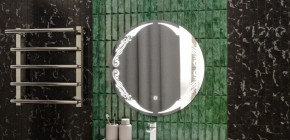 Зеркало Канберра 700х700 с подсветкой Домино (GL7032Z) в Режи - rezh.ok-mebel.com | фото 7